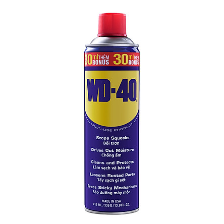 Dung dịch chống rỉ sét, bôi trơn WD-40 ( 191ml - 300ml - 412ml ) - làm sạch rỉ sét, dầu mỡ, chống gỉ, chống ẩm kim loại