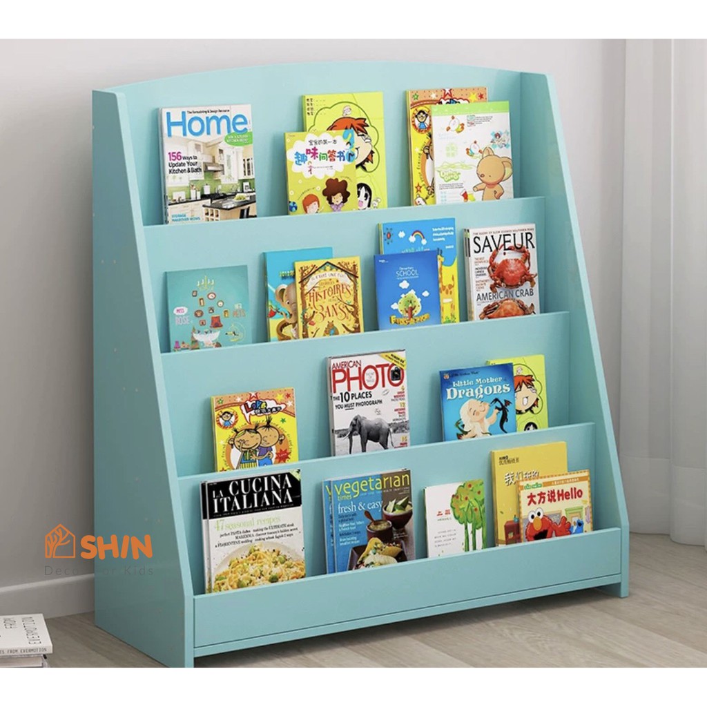Kệ sách cho bé bằng gỗ
