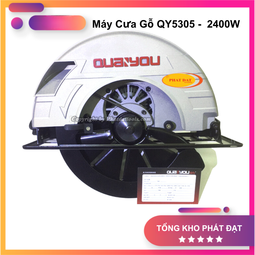 Máy cưa gỗ cầm tay quaiyou qy5305 công suất 2400w - tặng kèm lưỡi d305 - bảo hành 6 tháng