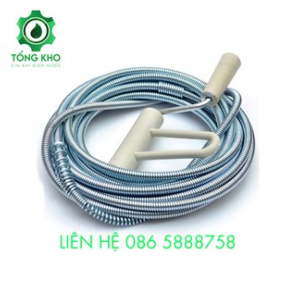 Dây thông cống lò xo đa năng - Dùng để thông tắc cống thoát nước, thông tắc bồn cầu, chậu rửa bát, bồn rửa mặt, thông cống nhà tắm, nhà vệ sinh - Tổng kho kim khí điện nước