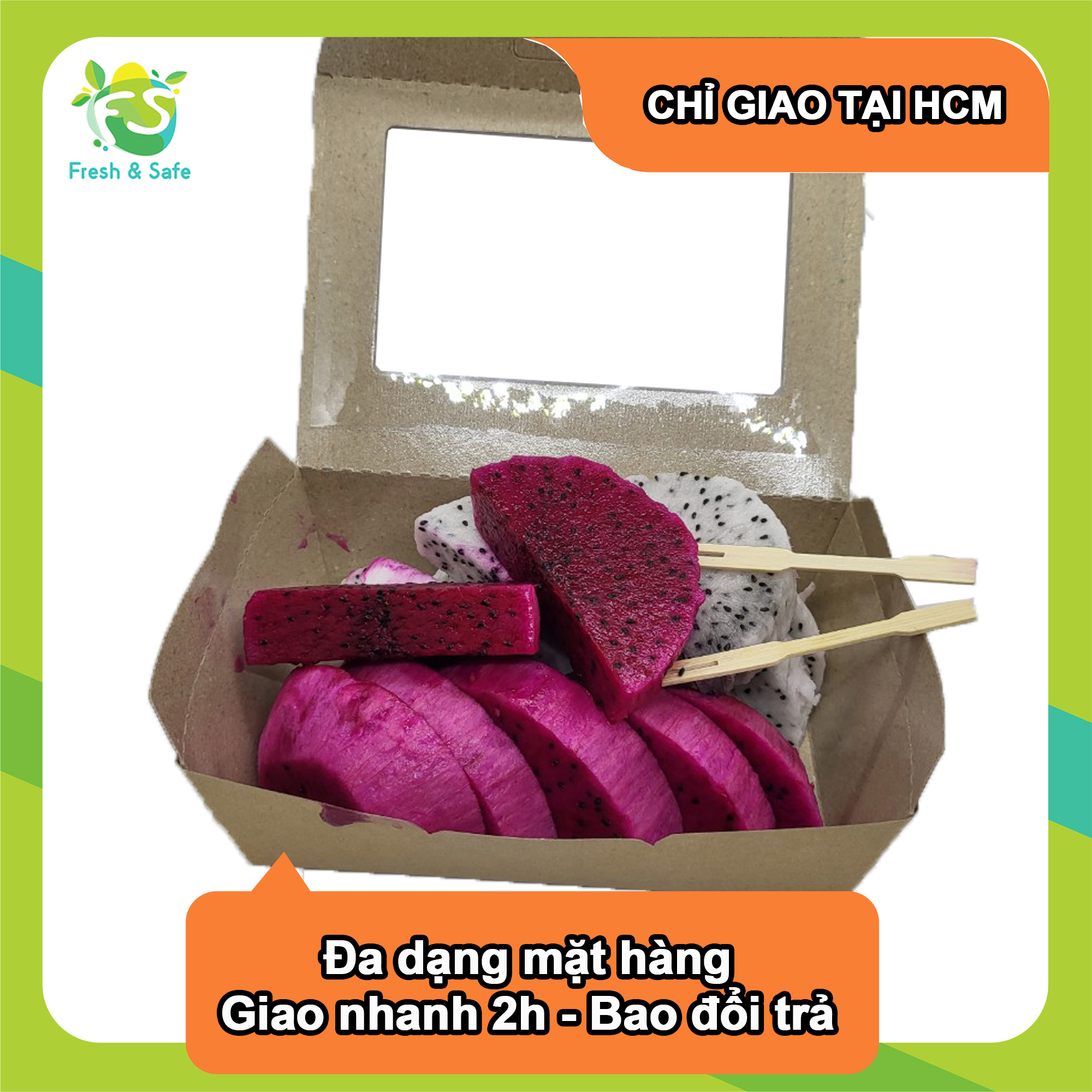 Trái cây cắt - hộp thanh long