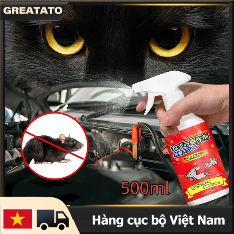 500ml bình xịt đuổi chuột thuốc đuổi chuột 500ml siêu hiệu quả an toàn bình chai xịt tinh dầu xua đuổi chuột greatacar