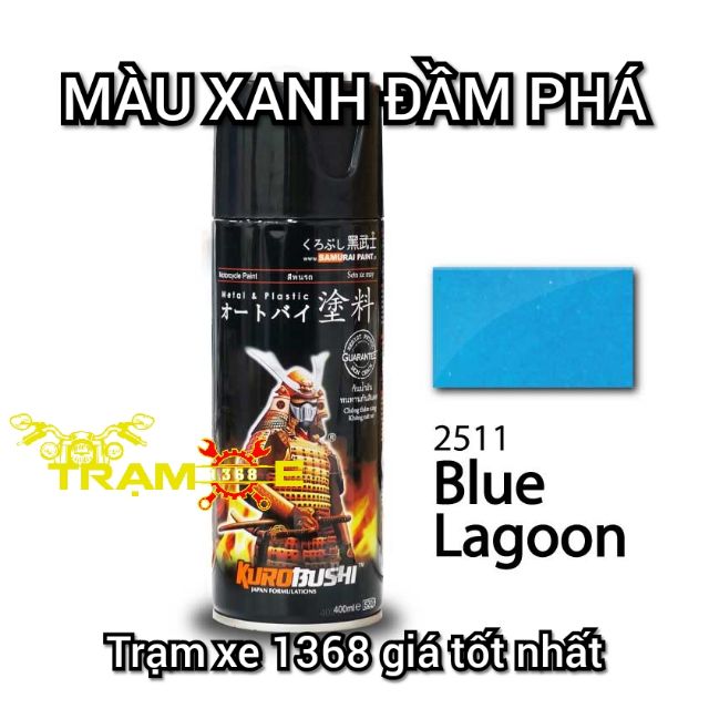 Sơn samurai sơn xịt màu xanh đầm phá 2511 - xanh ngọc ánh kim