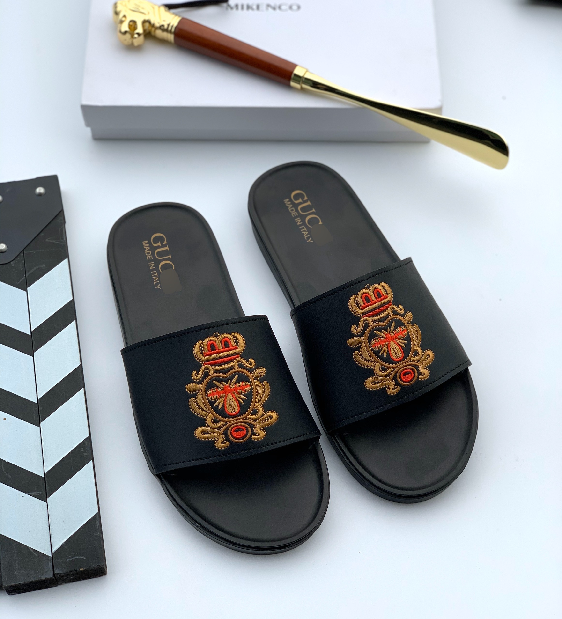 (VIDEO Dép Hè 2020) Dép Nam Quai Ngang Thêu Ong Dord Thêu, Đế Hộp Siêu Xịn