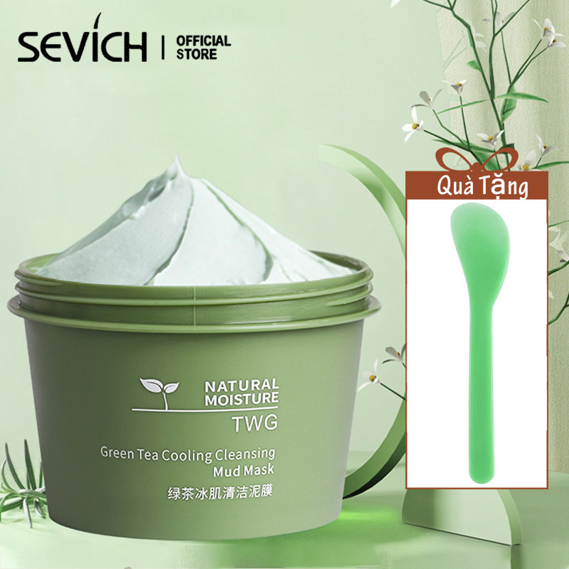 Mặt Nạ Làm Sạch Trà Xanh, Kem Kiểm Soát Dầu Loại Bỏ Mụn Đầu Đen Mặt Nạ Dưỡng Ẩm Làm Mát Da Mặt Bùn