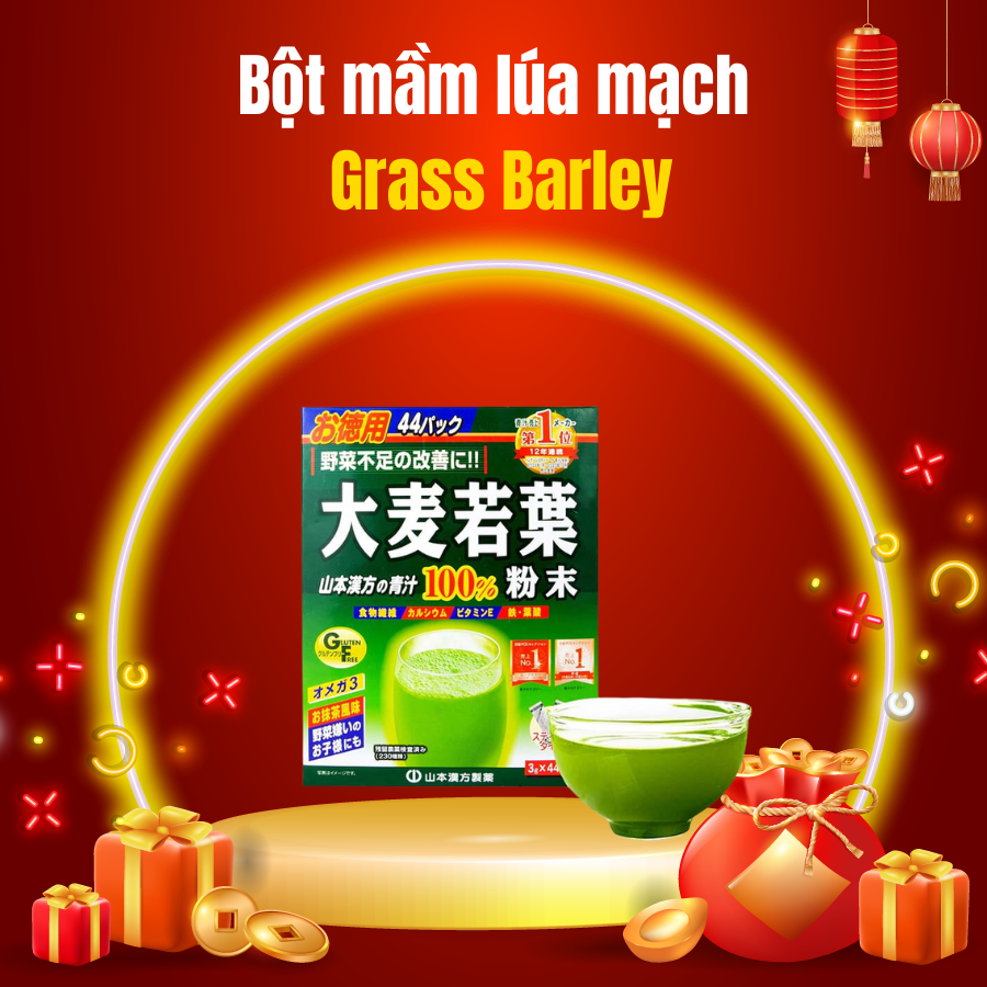 Bột mầm lúa mạch grass barley 44 gói