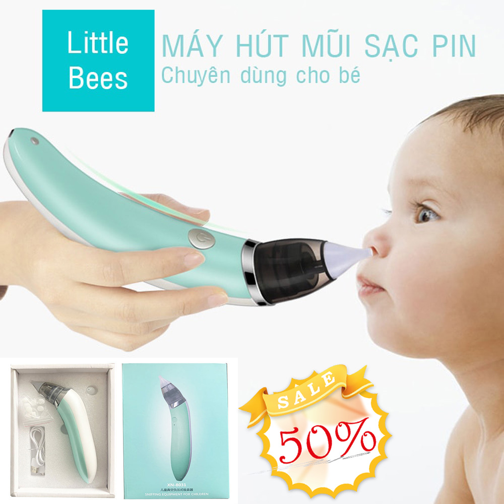 [HCM]Máy hút mũi cầm tay cho bé Máy hút mũi cho trẻ sơ sinh Máy hút mũi comfybaby Máy hút mũi điện tự động Little Bees 100% AN TOÀN CHO BÉ Giúp Cho Đường Hô Hấp Của Các Bé Được Thông Thoáng BH 1 đổi 1 bởi NT store 4.0