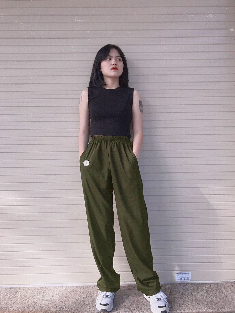 Quần kaki bông cúc mẫu mới cực xinh
