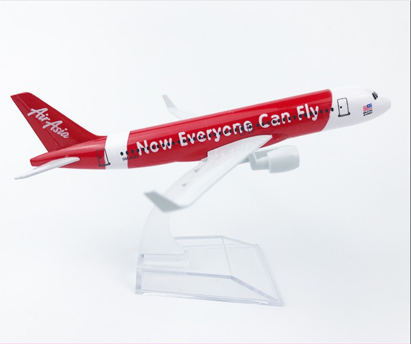 Mô hình máy bay tĩnh B737 Air Asia 16cm