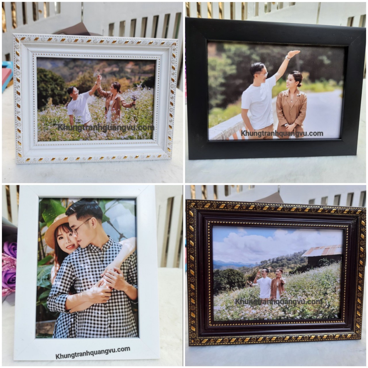 KHUNG ẢNH ĐỂ BÀN VÀ TREO TƯỜNG B6(13*18)mặt kínhhoặc mica