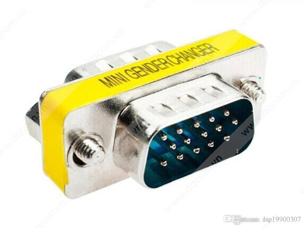 Đầu nối cáp VGA hai đầu đực dùng gắn thẳng vô thiết bị để đổi thành ngõ đực, đây là cách tiết kiệm nhất