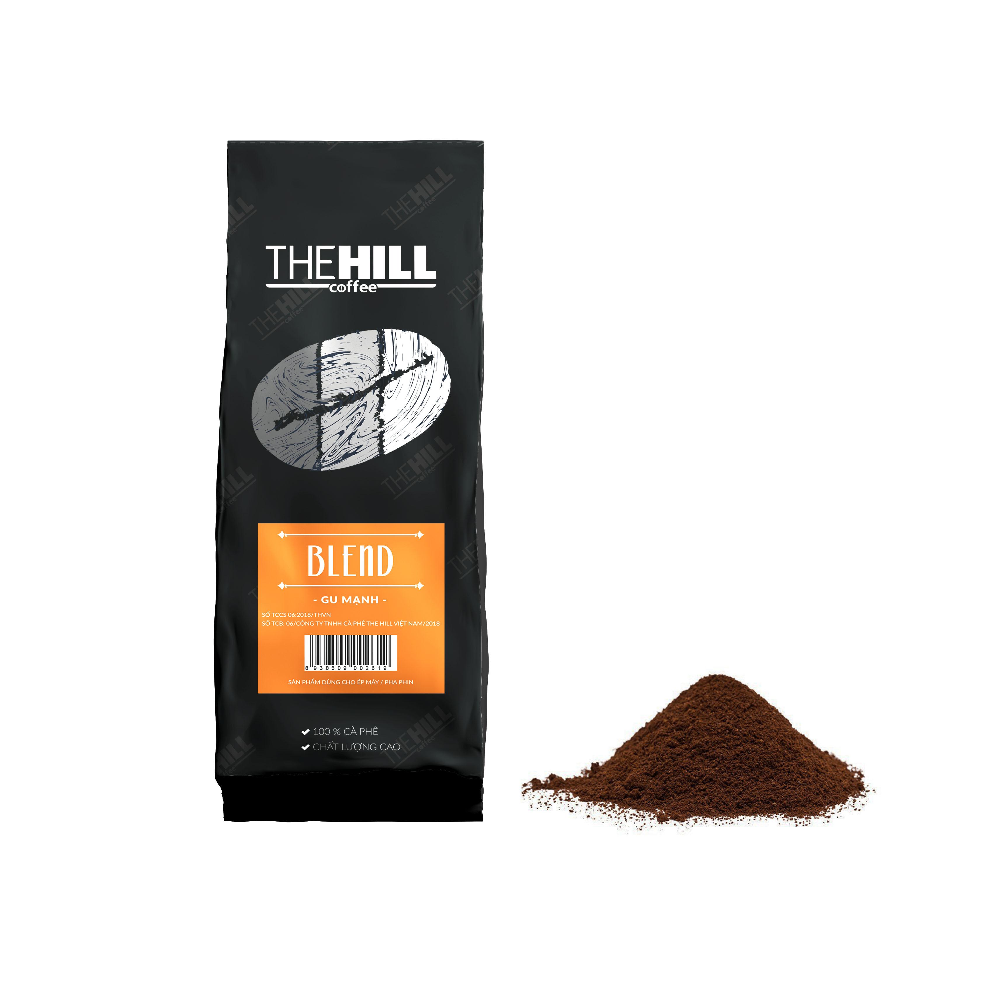 Cà phê blend gu mạnh - rang xay 500g - cafe the hill việt nam