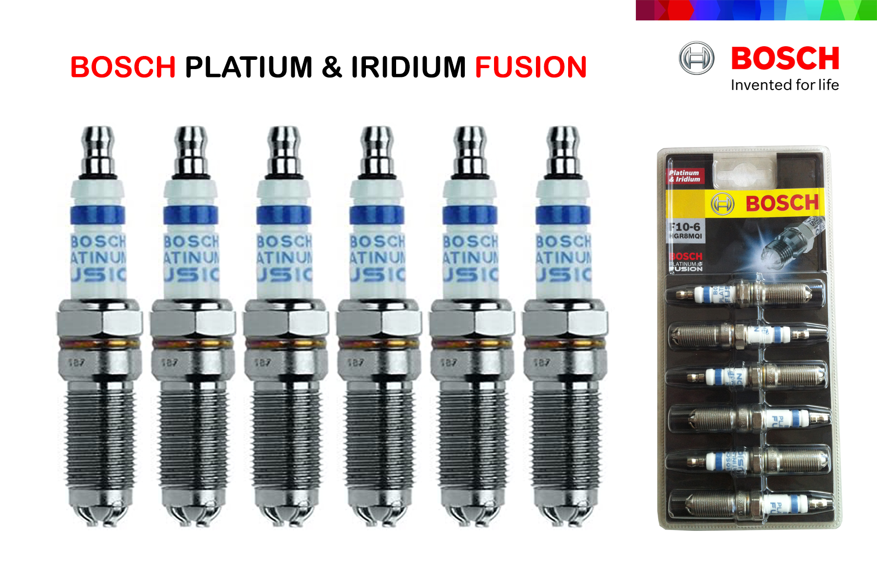 Bộ bugi chân côn bosch platium-iridium cho jeep grand cherokee iv 3.6, wrangler iii 3.6, mazda cx9, lr evoque