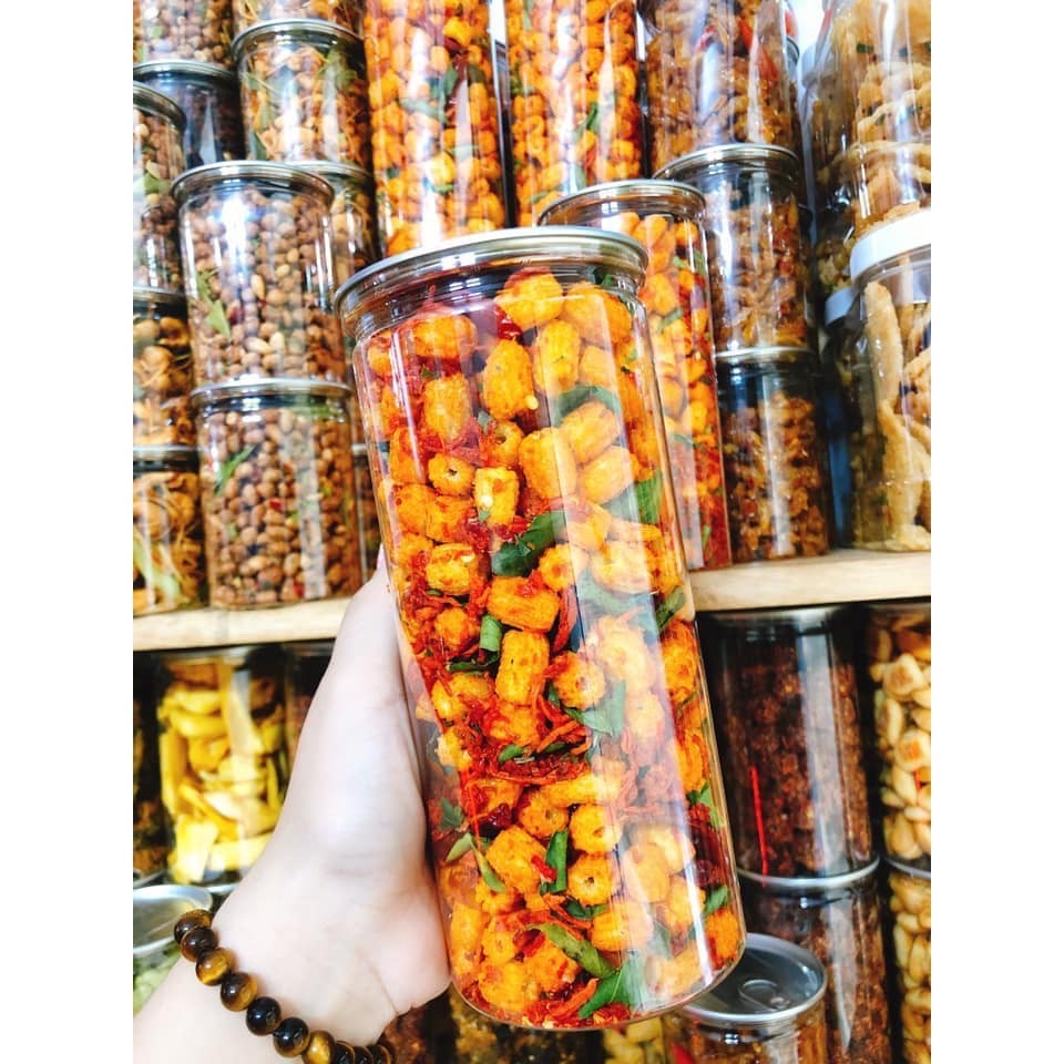 Nui sấy khô bò 350g lon pet