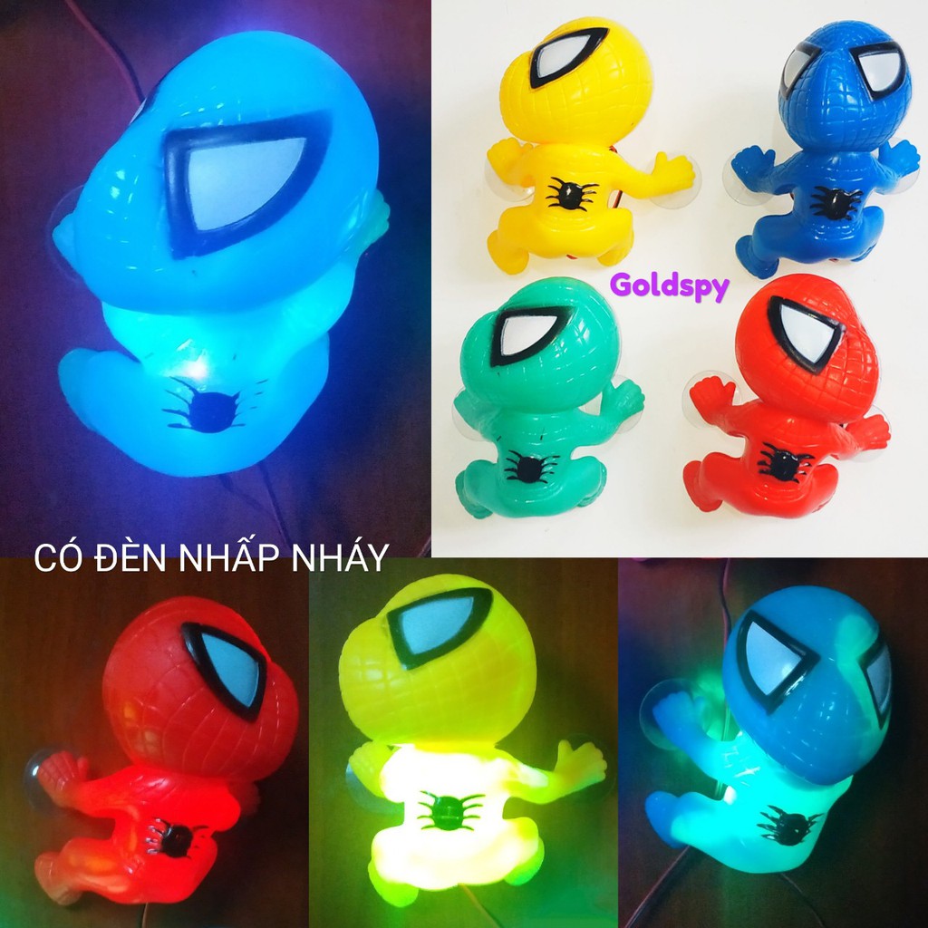 Người nhện trang trí gắn đuôi xe máy, ô tô - Có Đèn Nhấp Nháy
