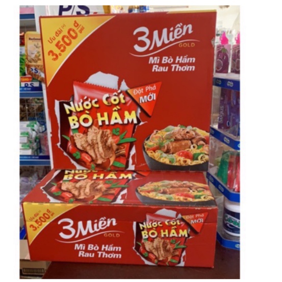 Thùng 30 gói x 75g mì tôm 3 miền .