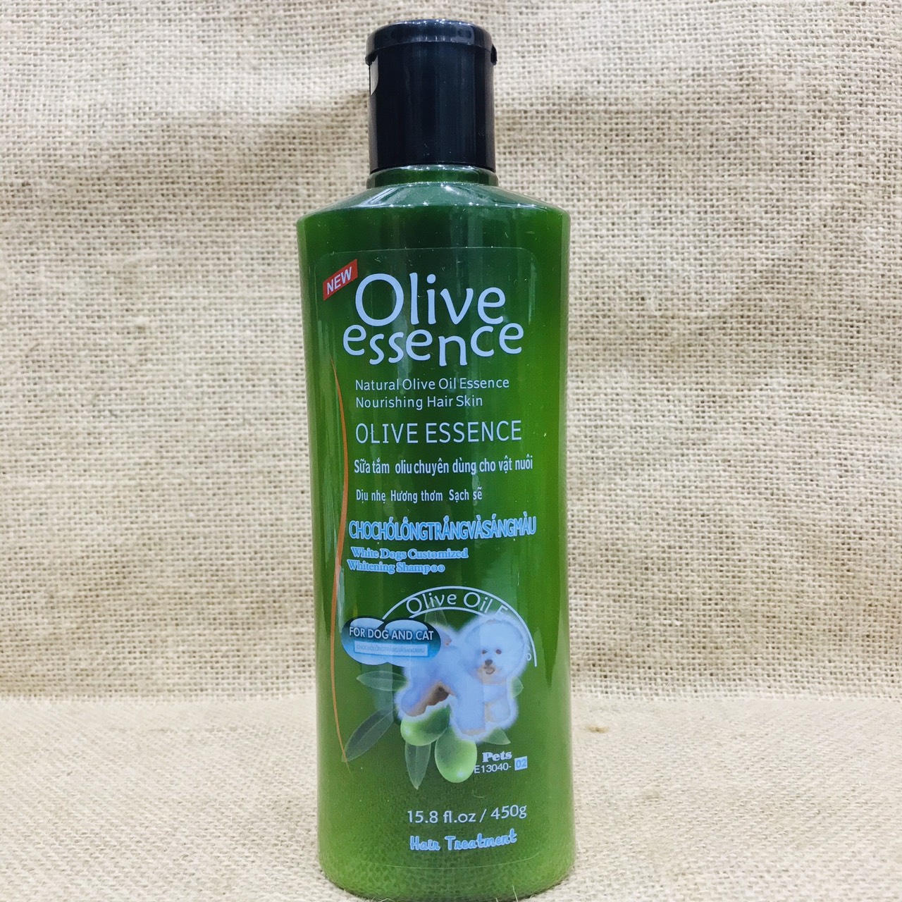 [Hoàn tiền 10%] [CÓ HỎA TỐC] Sữa Tắm Olive Essence 450ml Dành Cho Chó Lông Trắng