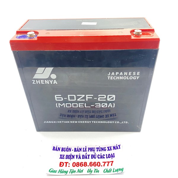 Bình xe điện 30a xanh - bình