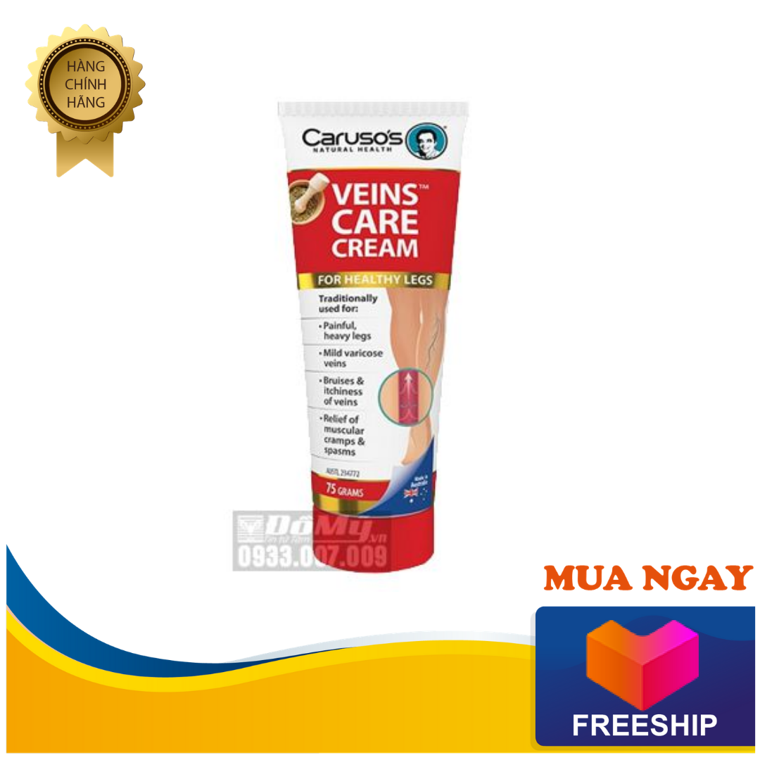 Kem bôi điều trị suy giãn tĩnh mạch Caruso’s Veins Care Cream của Úc