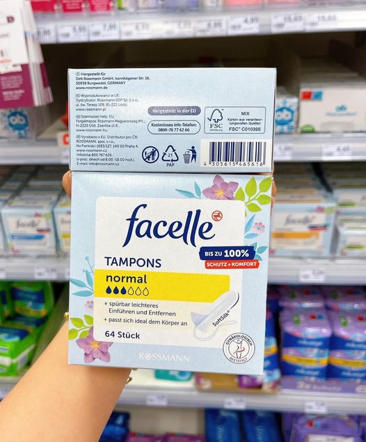 BĂNG VỆ SINH TAMPON FACELLE ĐỨC ĐỦ SIZE