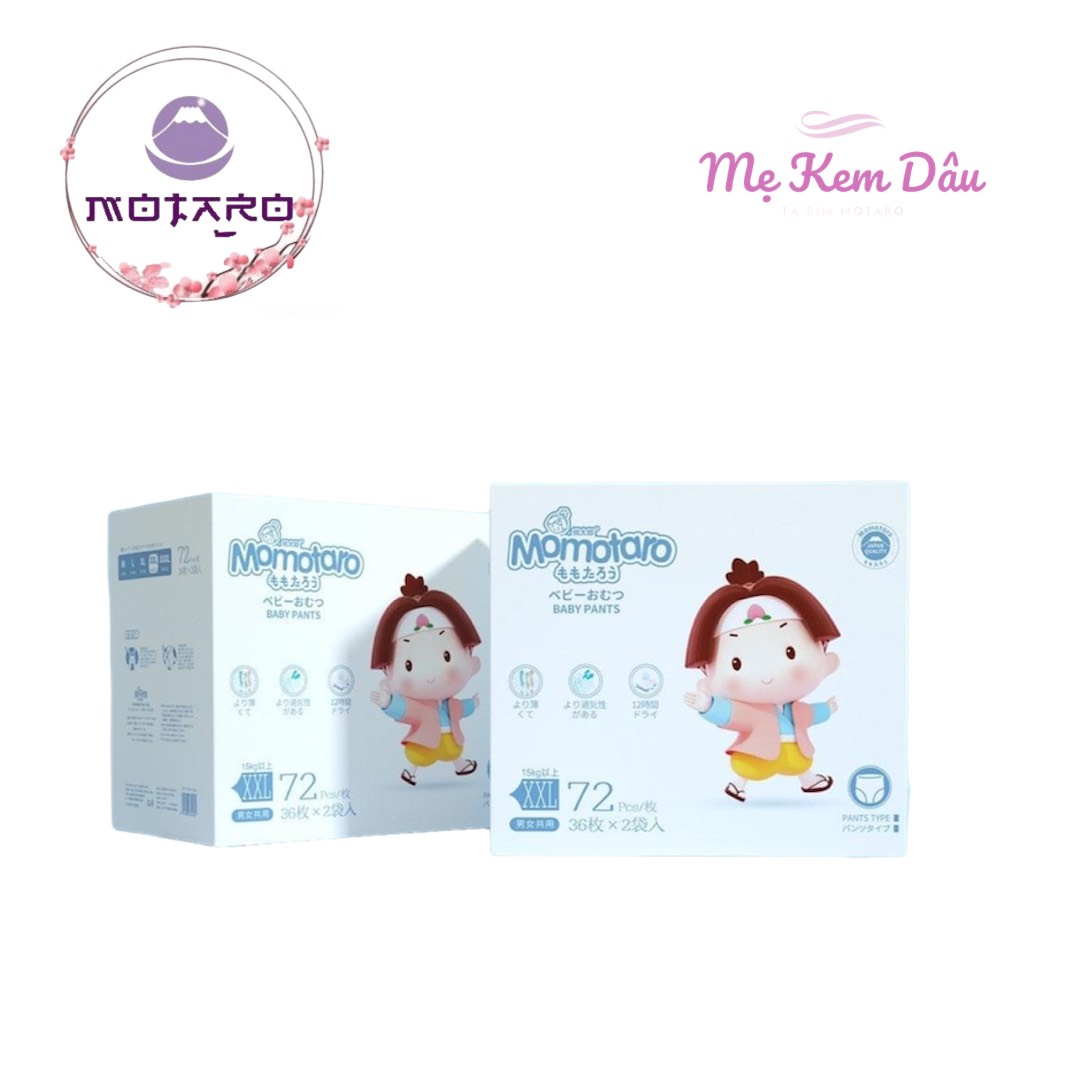 Bỉm tã dán quần momotaro dán s56/m48 quần m46/l42/xl39/xxl36/xxxl35