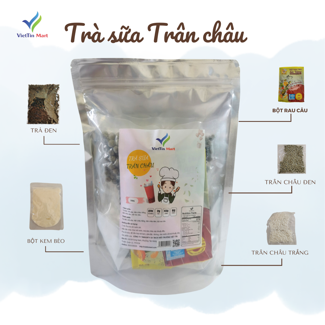 Set nấu trà sữa trân châu 500g