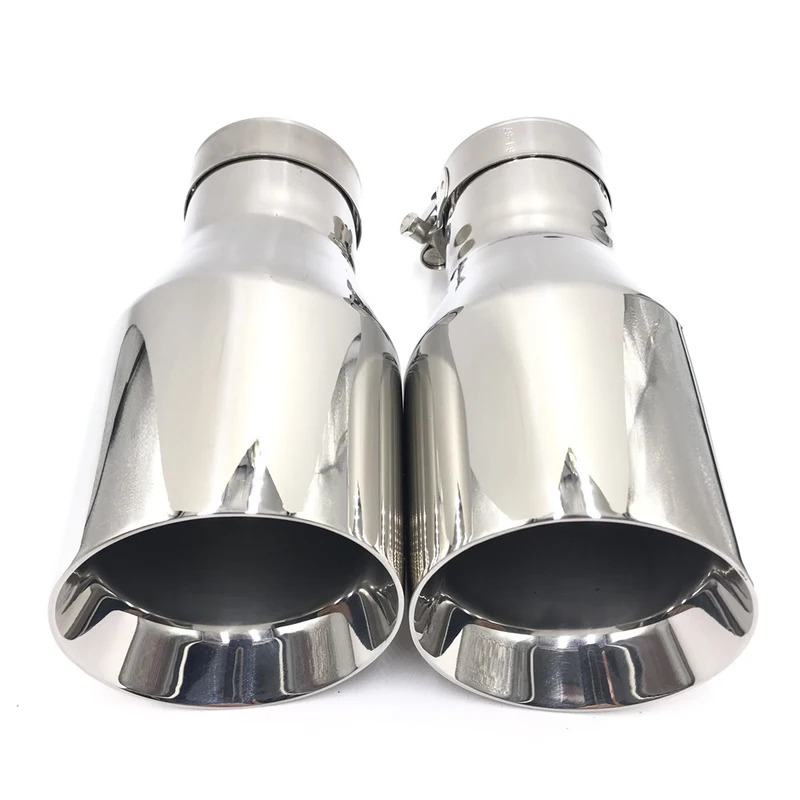 1 Piece Top Quality 304 Stainless Steel Universal Exhaust System End Chrome  Car Exhaust Tip