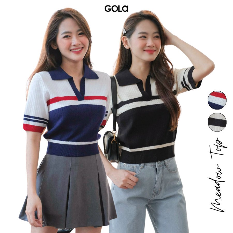 GOLA - Áo MEADOW - Áo polo crop top