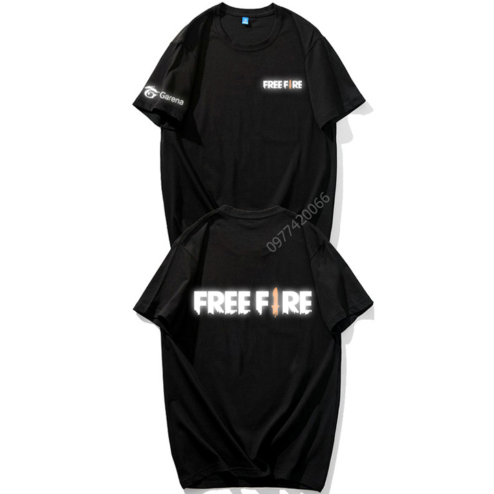áo free fire, áo phông freefire phản quang, áo thun free fire phản quang