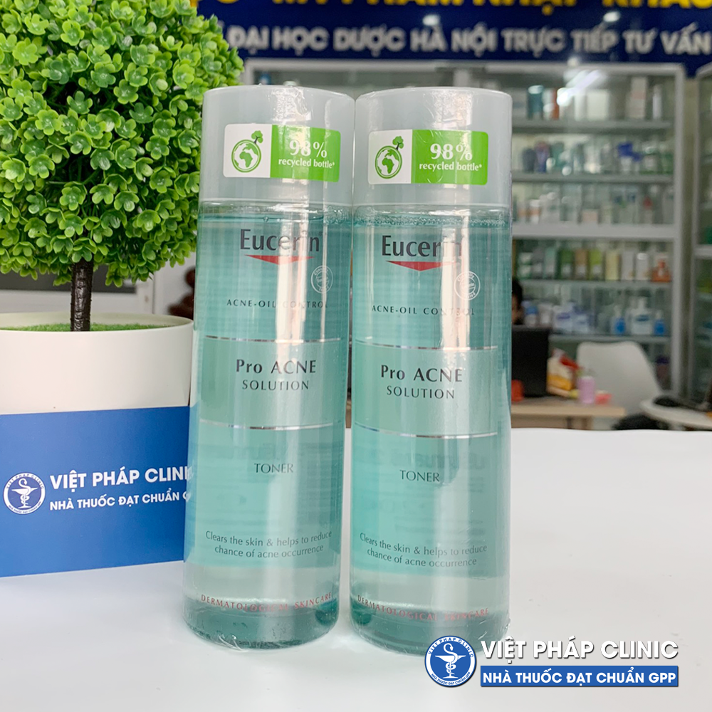Nước hoa hồng cho da dầu - mụn eucerin pro acne solution
