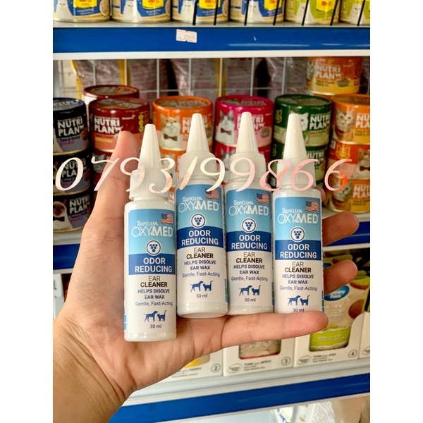 Vệ sinh tai MINI cho chó mèo Tropiclean Oxymed 30ml - Mixo Pet Town