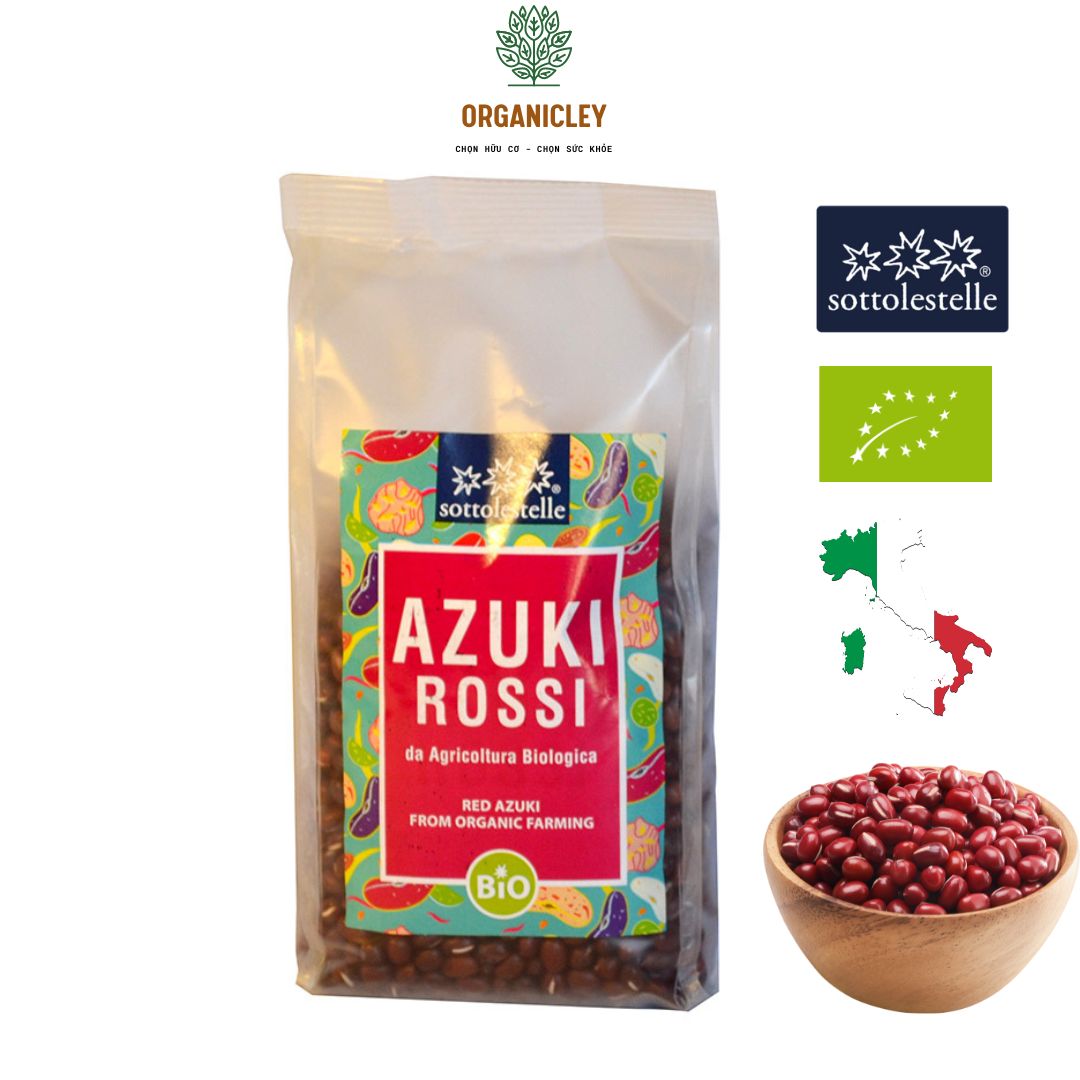Organic Red Azuki Beans Sottolestelle 500g - Organic Red Bean - Organicley