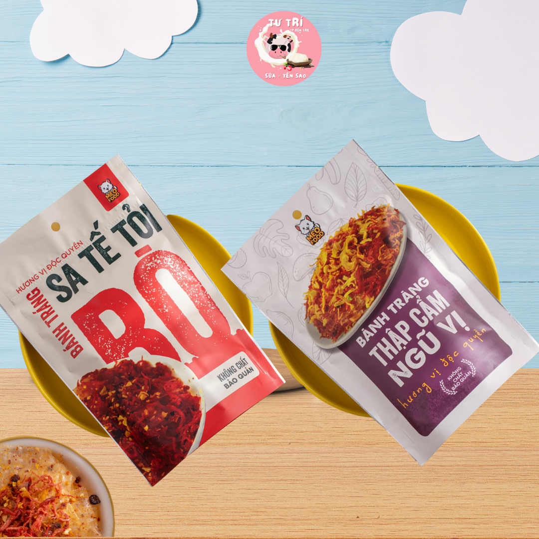 Bánh Tráng ăn vặt Meofood vị gói 100gram