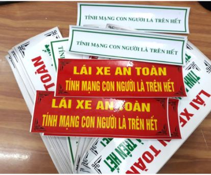 (Chọn Mẫu)Sticker decal dán xe LÁI XE AN TOÀN/ TÍNH MẠNG CON NGƯỜI LÀ TRÊN HẾT/ CẤM LỬA, decan ô tô ngoài trời bền, đẹp