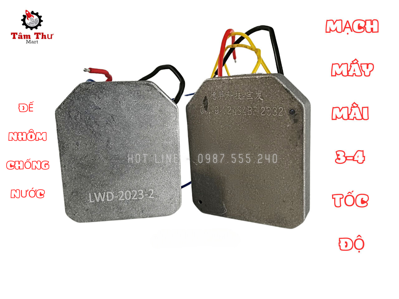 Mạch điều khiển cho máy mài pin 3-4 tốc độ không chổi than