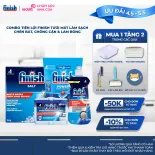 Combo Finish Sáng Bóng Tươi Mát Tiện Lợi: Viên Rửa Chén Bát, Muối Chống Cặn & Làm Bóng