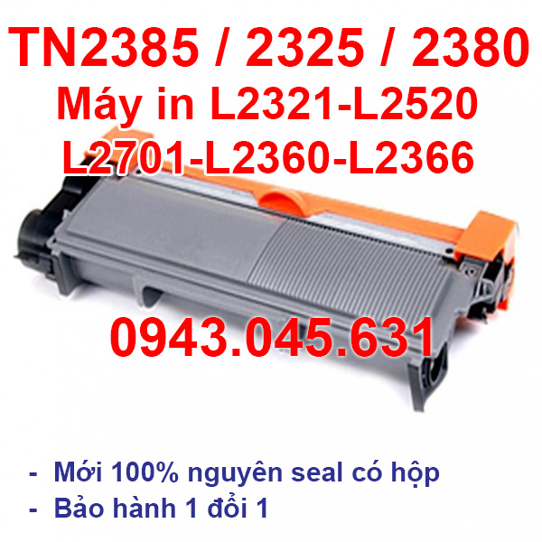 Hộp mực TN2385 (Có VAT) dùng cho máy in Brother HL 2320D, 2361DN, L2321D, L2366DW, L2520D, L2701DW, L2701D - TN2325