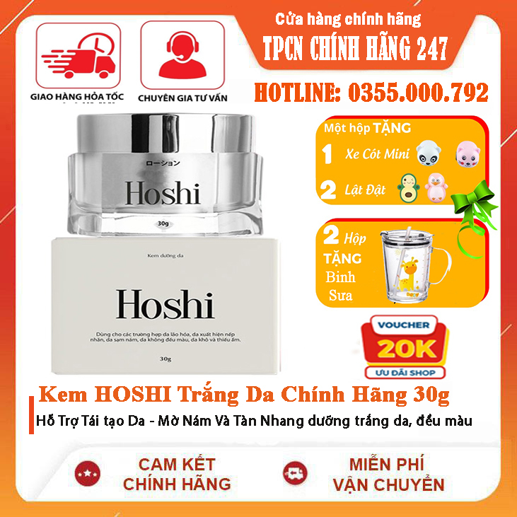 Kem hoshi chính hãng - tái tạo da - mờ nám và tàn nhang