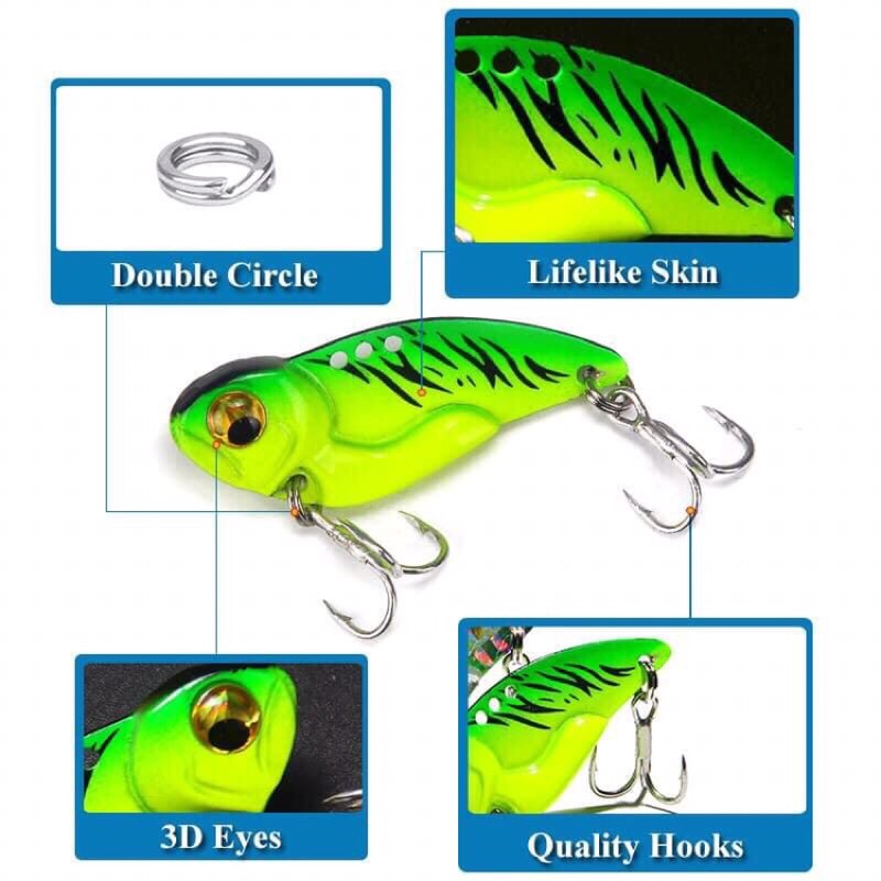 Combo 5 mồi Orichi kèm hộp full lưỡi BKK hàng đẹp đủ size