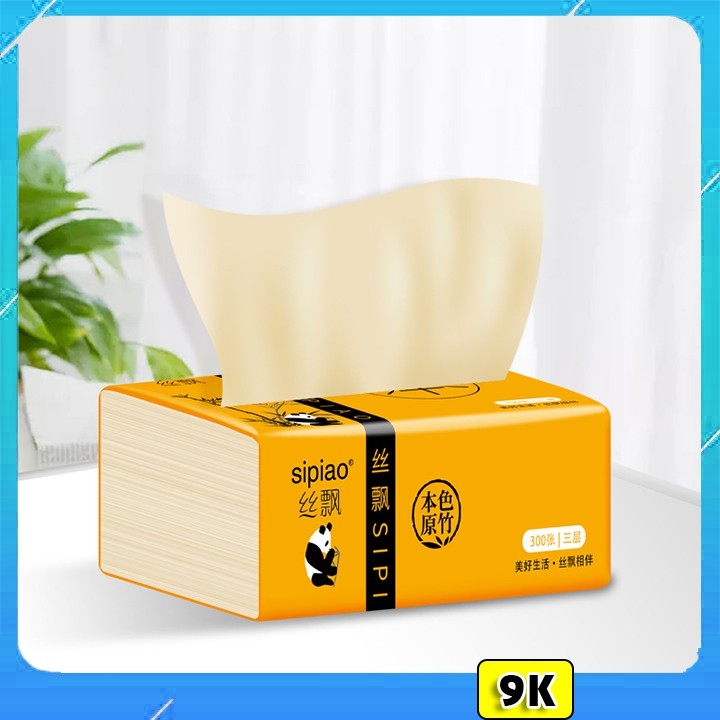 [HCM]Giấy ăn Gấu Trúc (Gói 300 tờ ) chính hãng Sipiao hàng nội địa Trung Quốc không chất tẩy trắng dai mịn