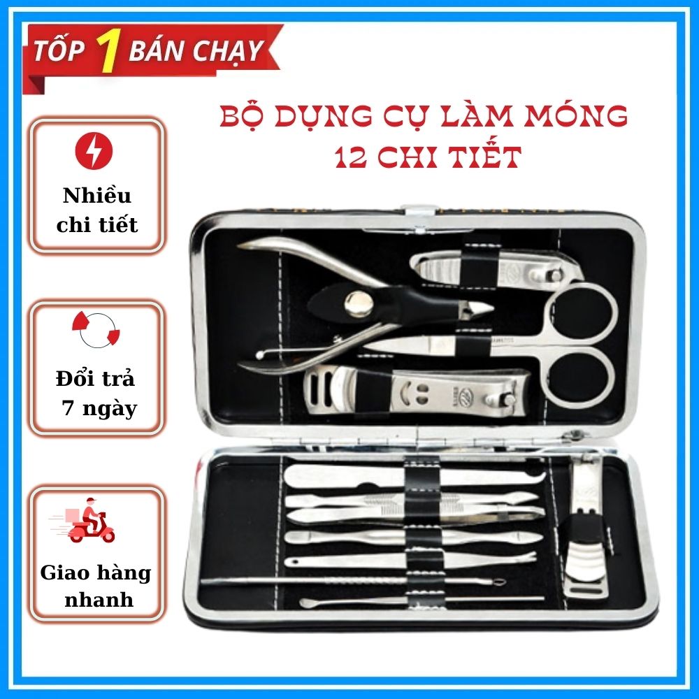 Bộ dụng cụ làm móng đa năng 12 món