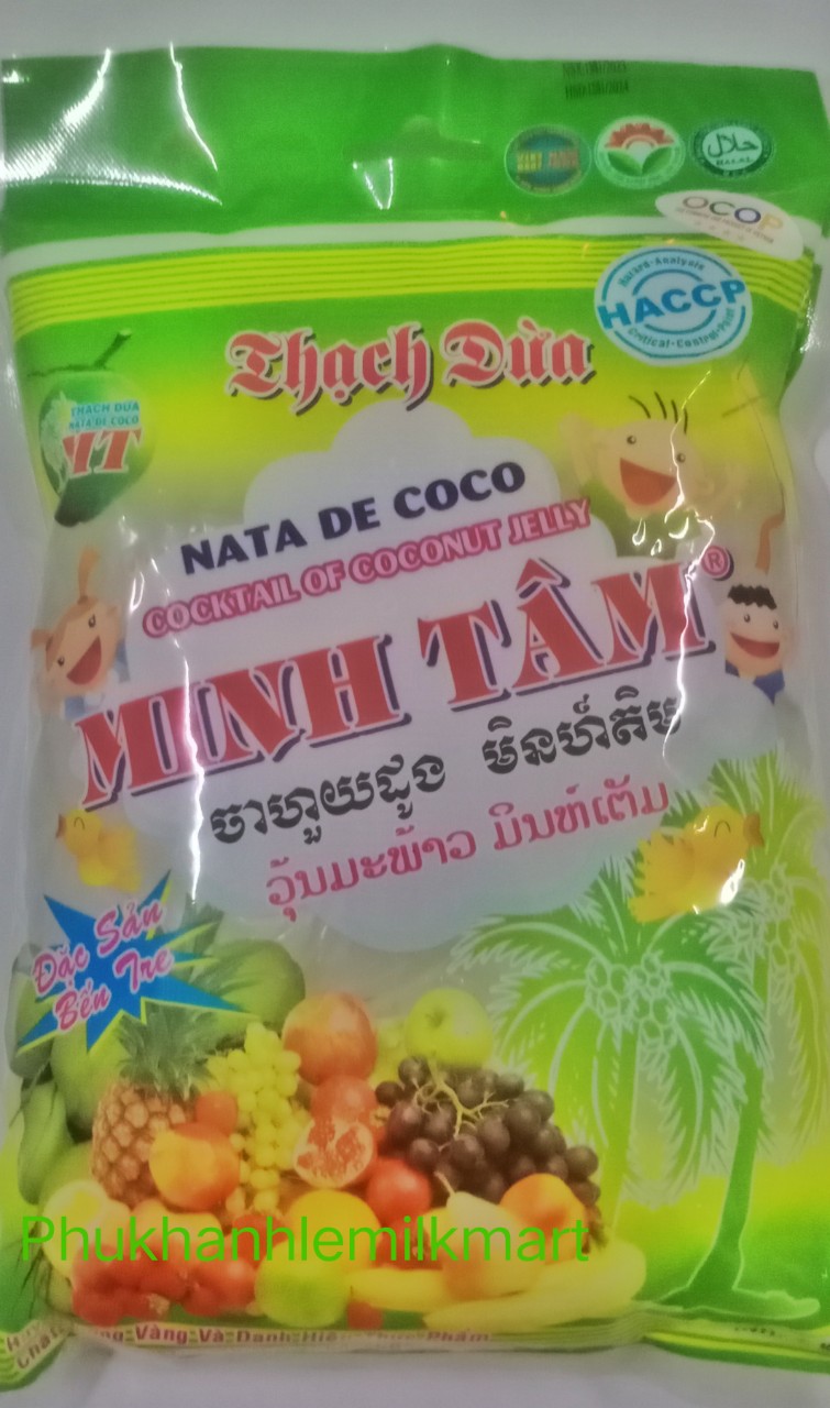 Thạch dừa bến tre Minh Tâm túi 1kg- Hàng xuất khẩu