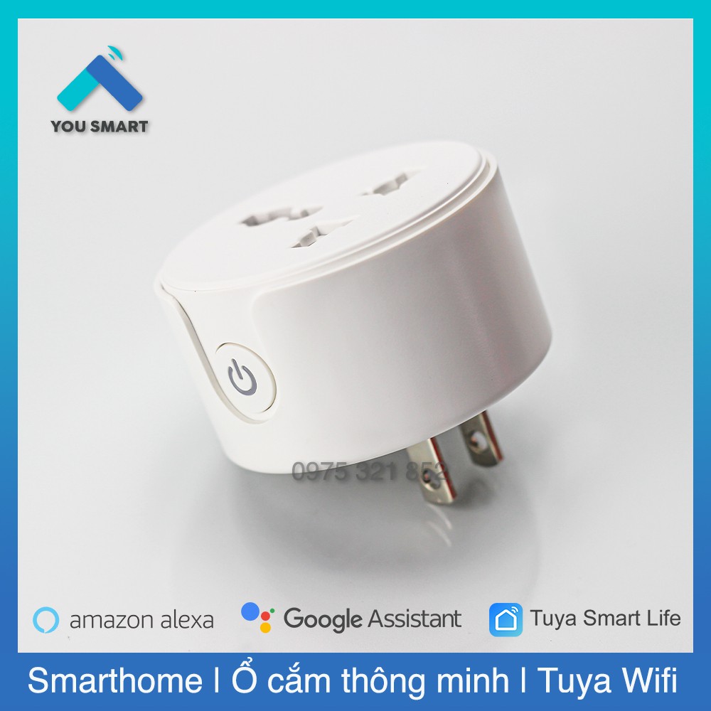 Ổ Cắm Thông Minh Wifi Tuya Smartlife - 10A 2 Chân Dẹt.