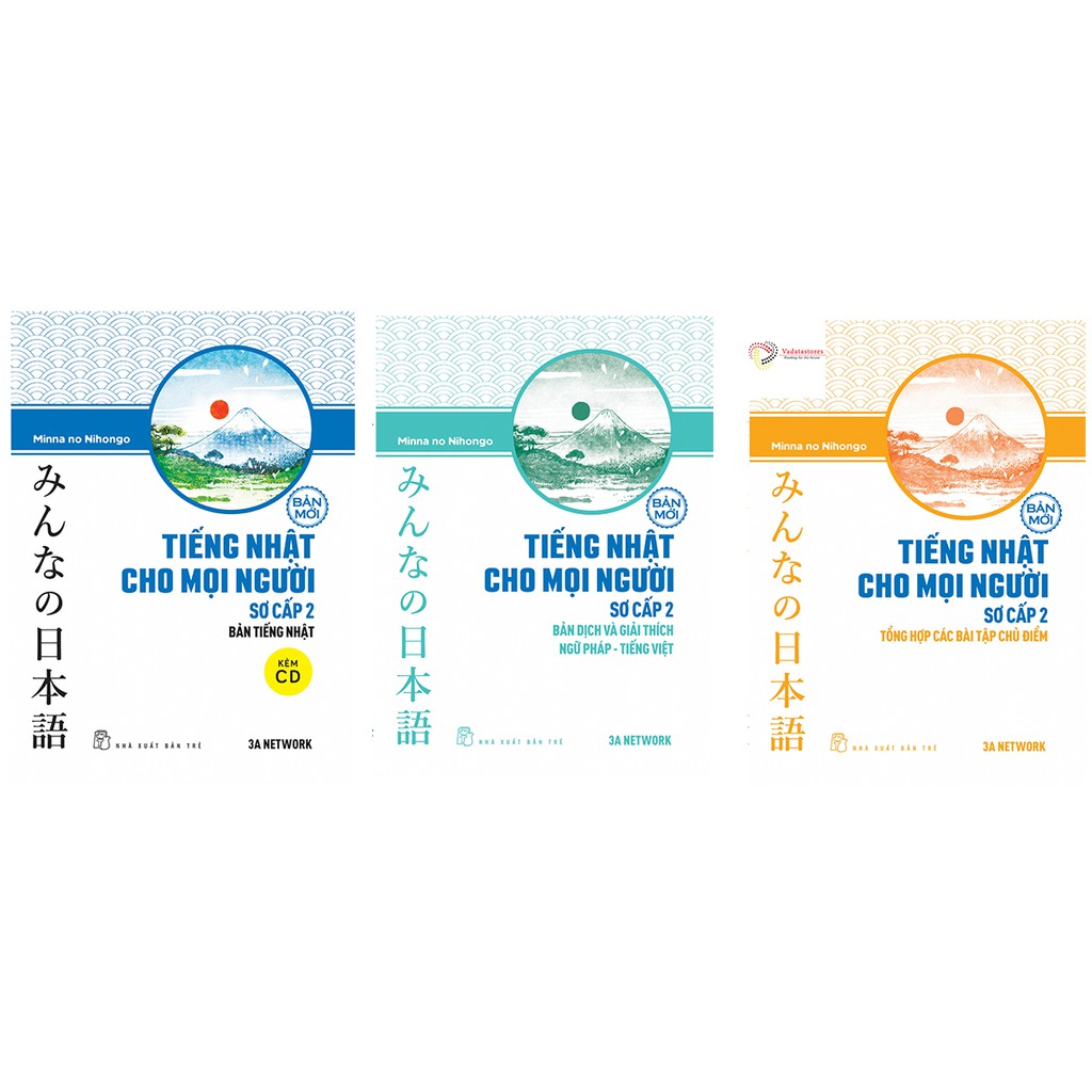 Sách - Combo Minna No Nihongo Sơ Cấp 2 Trình Độ N4 - Phiên Bản Mới ( Bộ 3 Cuốn )