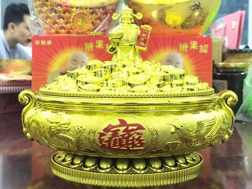 KHAY THẦN TÀI ĐẾ XOAY 5 NGĂN ĐỰNG BÁNH MỨT NGÀY TẾT - KHAY MUT TET