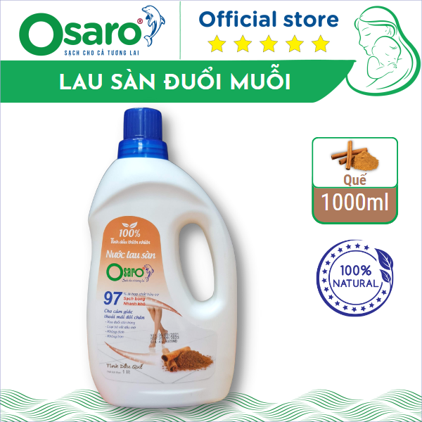 Nước lau sàn đuổi muỗi OSARO 1l tinh dầu Quế