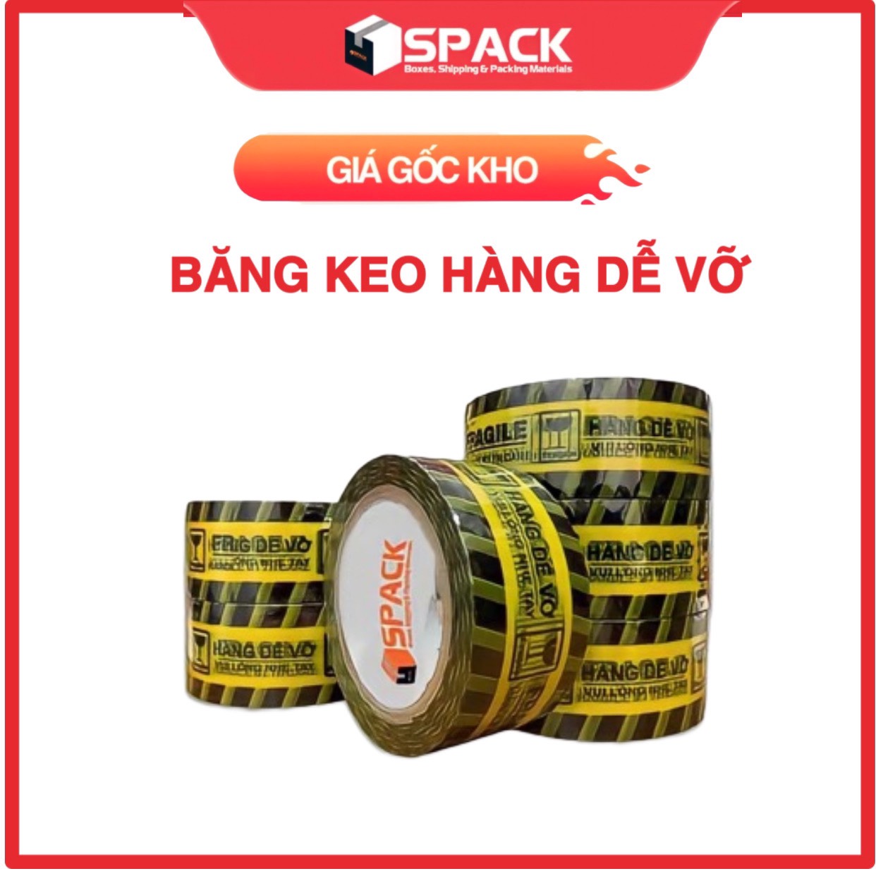 Băng keo in chữ hàng dễ vỡ xin nhẹ tay 1kg, 1.2kg - spack store