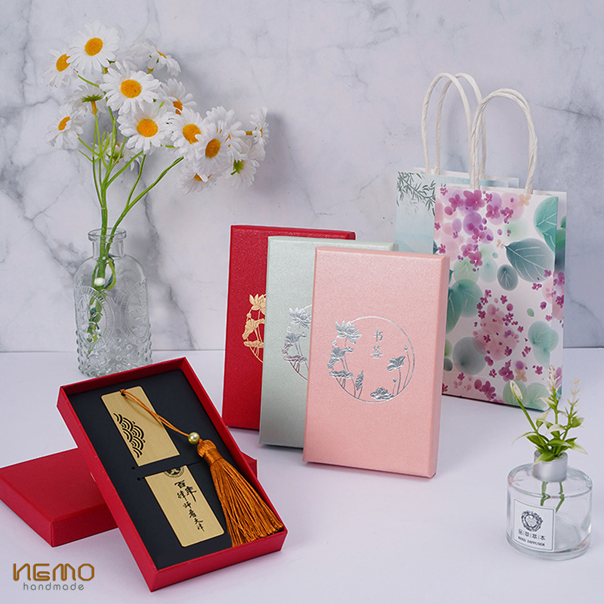 Hộp giấy, túi giấy, hộp quà tặng dùng đựng phụ kiện nhỏ, trang sức, túi phước nemo handmade - hgqe
