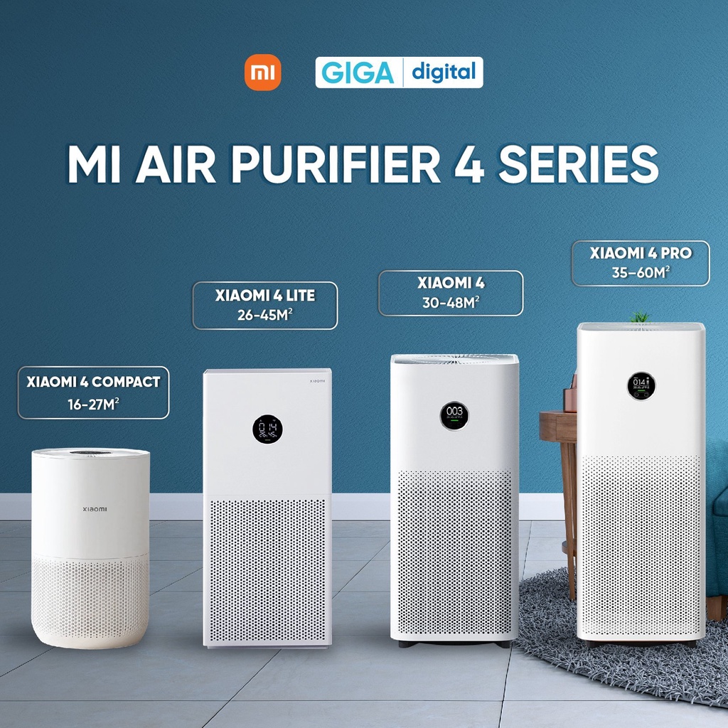 [ Hỏa tốc HN - HCM ]  Máy lọc không khí Xiaomi Mi Air Purifier Gen 4 / 4 Lite / 4 Pro / 4 Compact - Bản quốc tế kết nối App Mihome