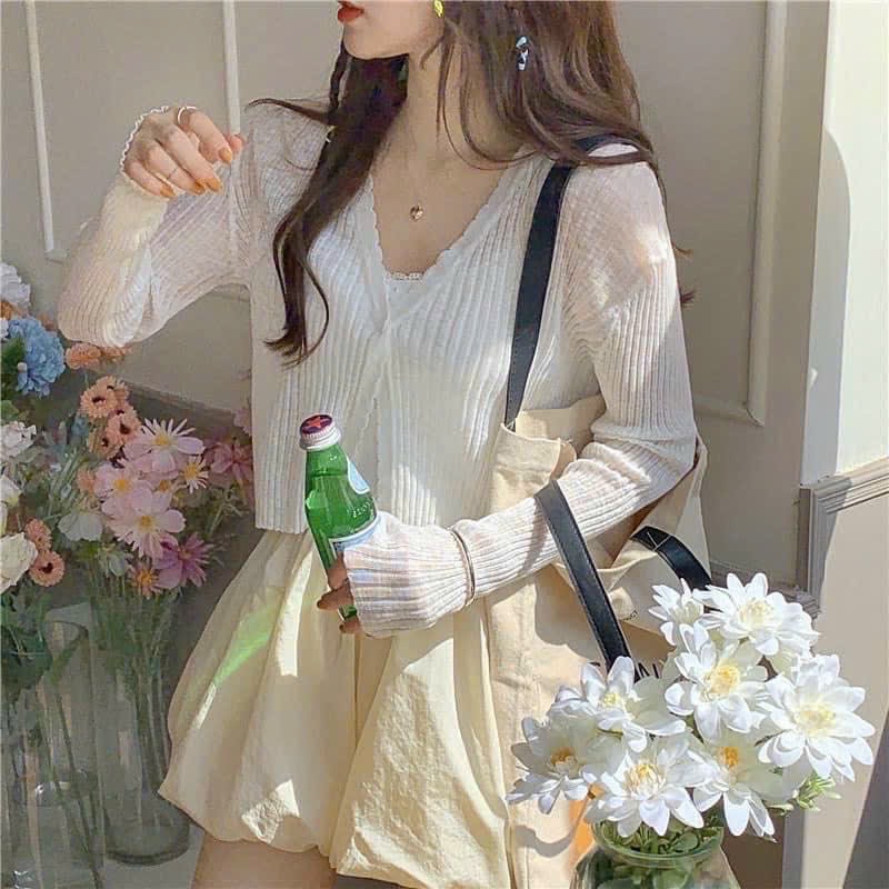 Áo khoác cardigan màu TSAK470 chất voan tơ mịn mát cao cấp loại 1